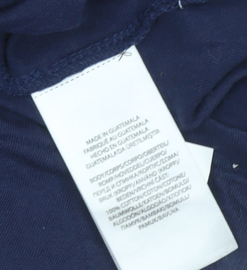 Womens UK Size S Ralph Lauren Blue 100% Cotton T-Shirt