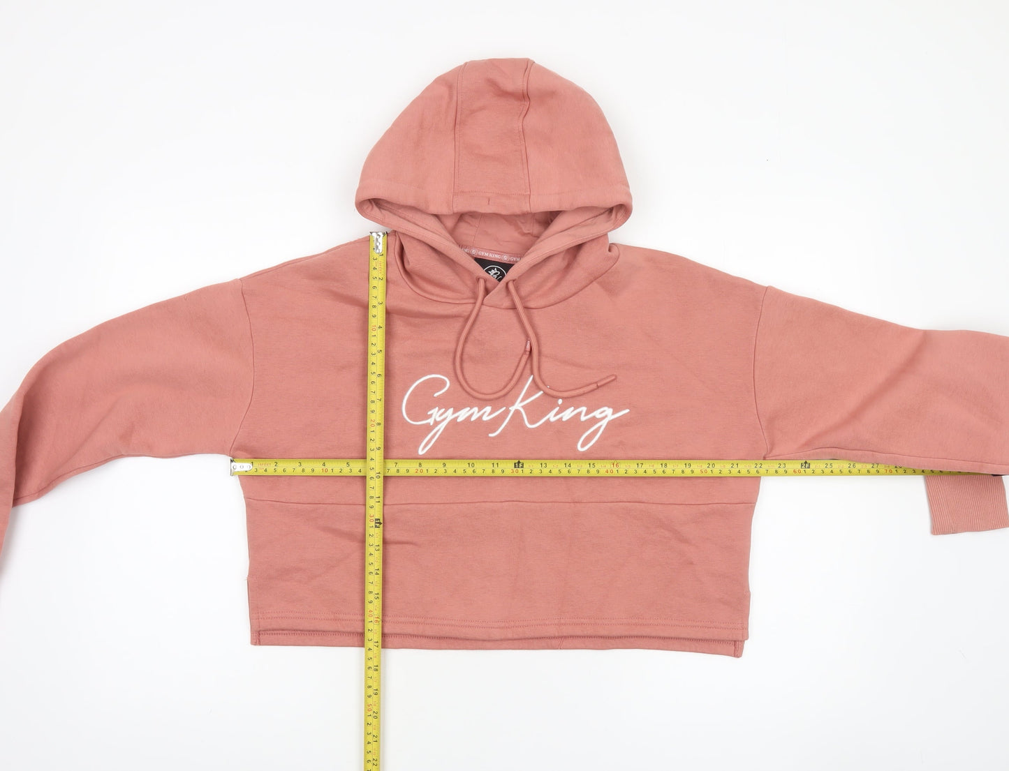 Gym King Women's Pink Cropped Pullover Hoodie Size 14