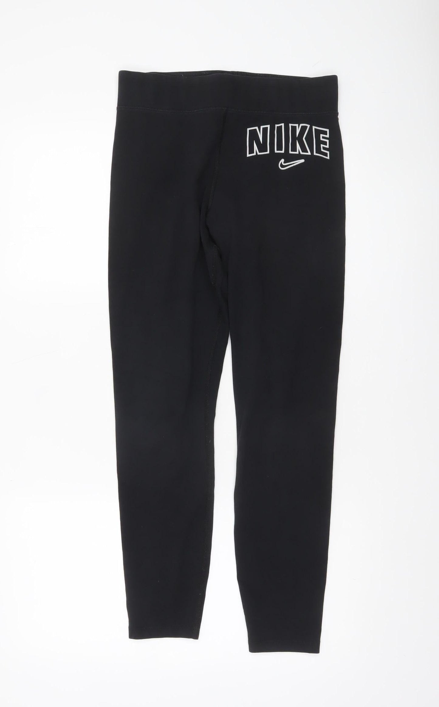 Nike Womens Black Cotton Blend Ankle Leggings Size M