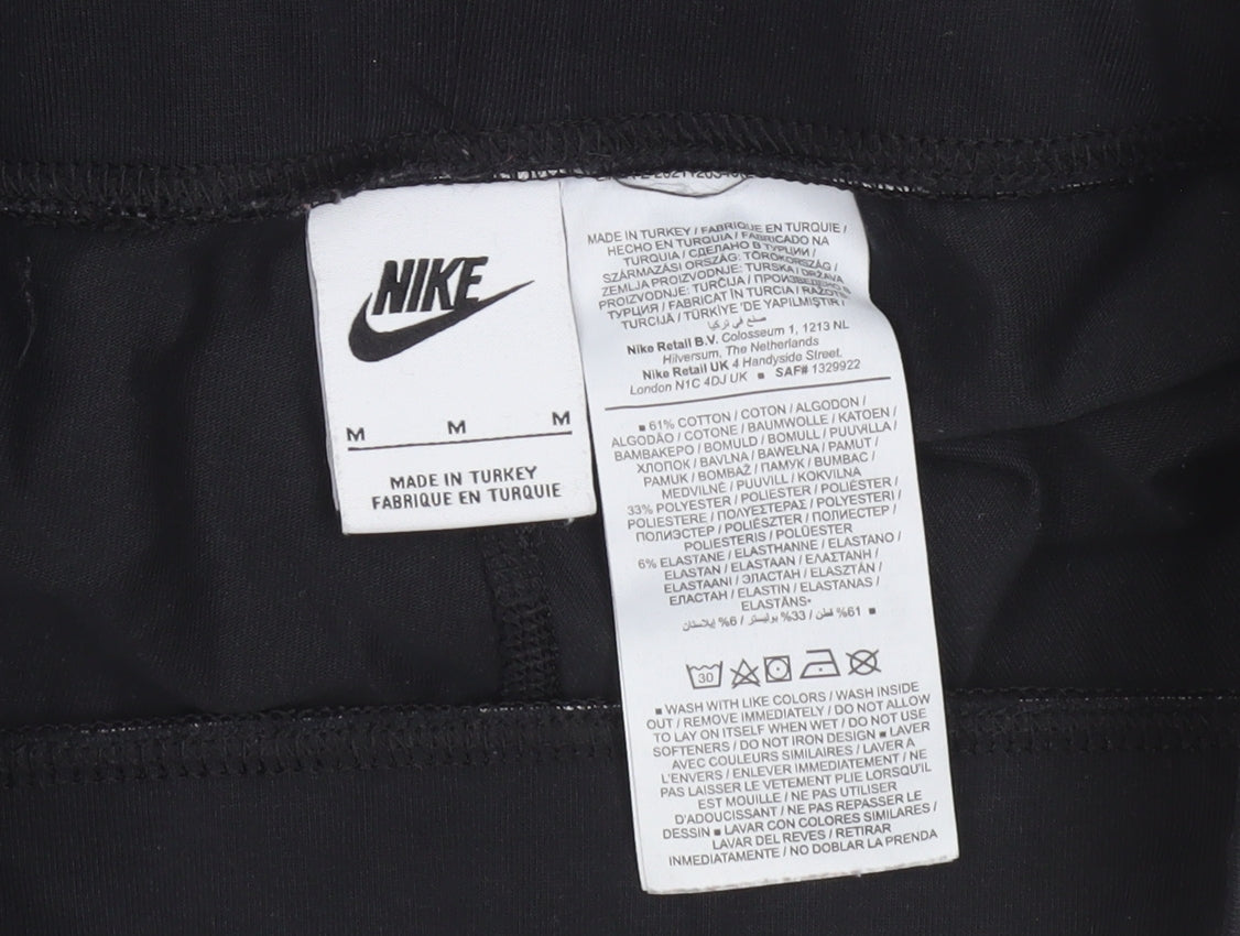Nike Womens Black Cotton Blend Ankle Leggings Size M