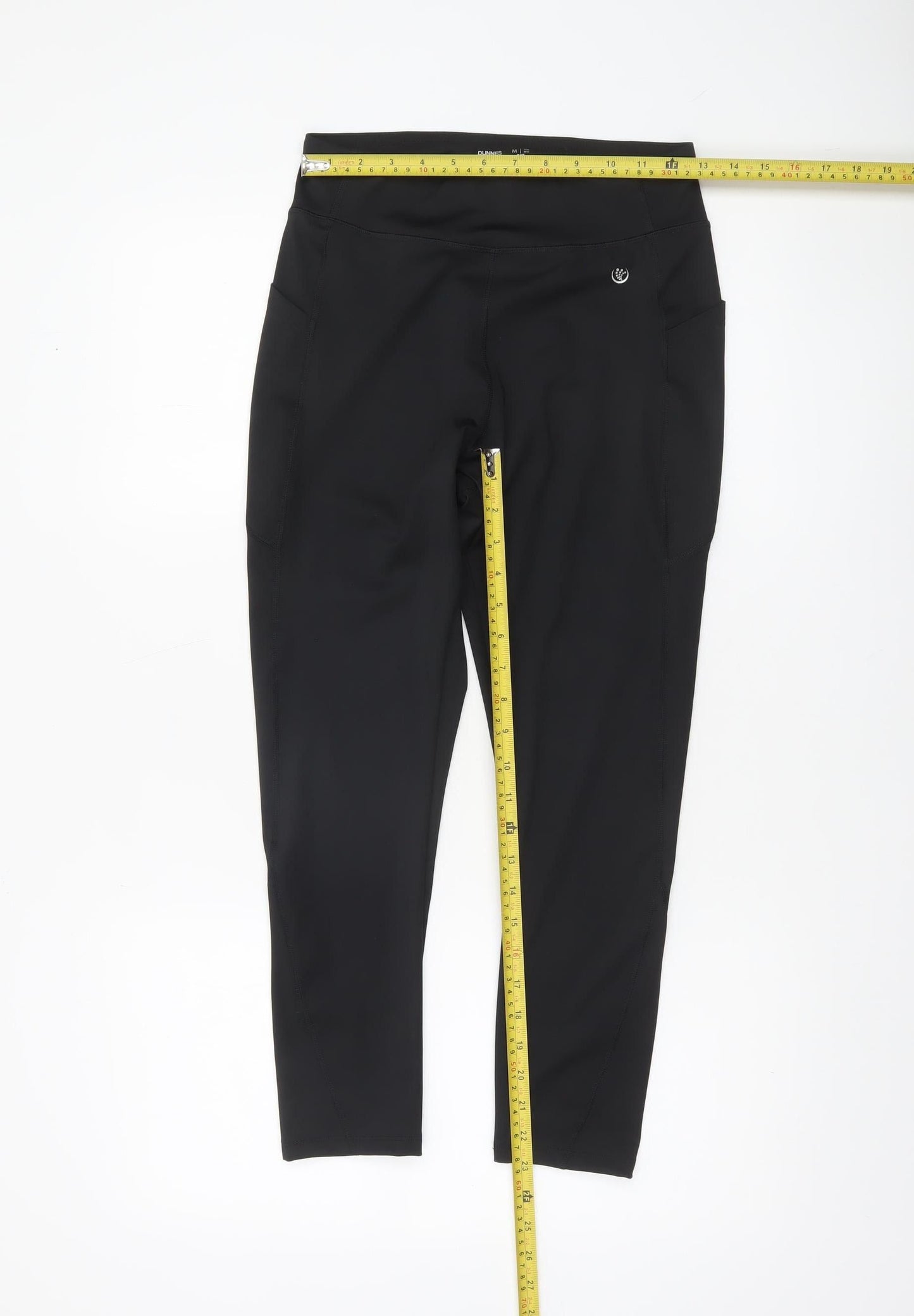 Dunnes Stores Womens Black M Leggings with Pockets Activewear