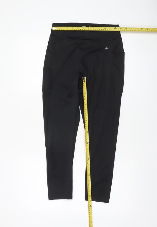 Dunnes Stores Womens Black M Leggings with Pockets Activewear