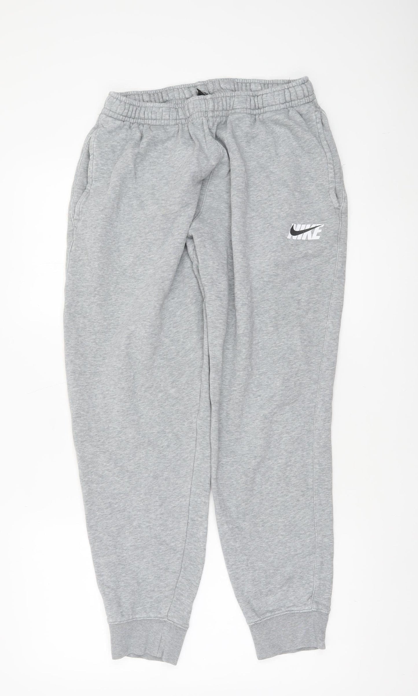 Nike Men’s Grey Fleece Sweatpants Joggers Size M Elastic Waist