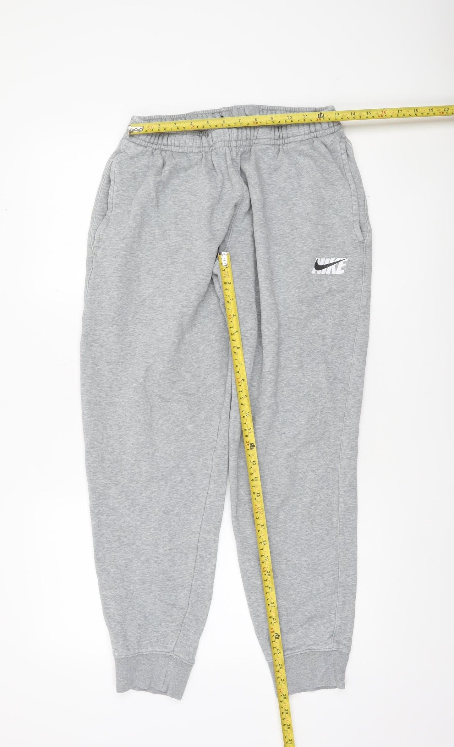 Nike Men’s Grey Fleece Sweatpants Joggers Size M Elastic Waist