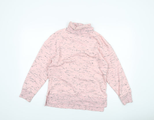 Marks and Spencer Women Pink Mix Cowl Neck Pullover Sweatshirt Size 8