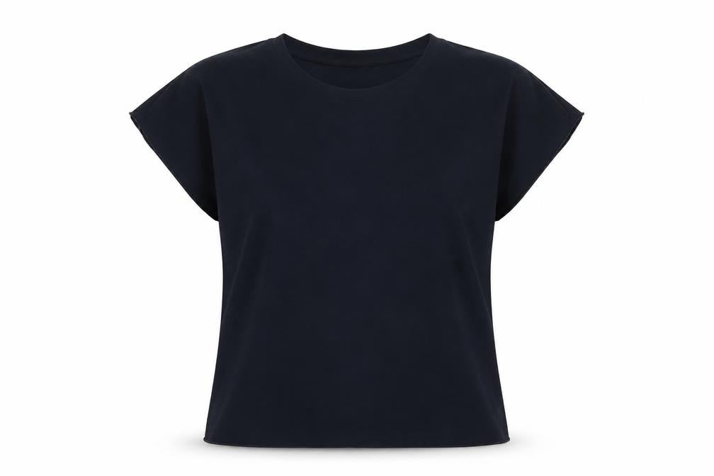 Kenneth Cole Women's Black Crew Neck Basic Polyester T-Shirt M