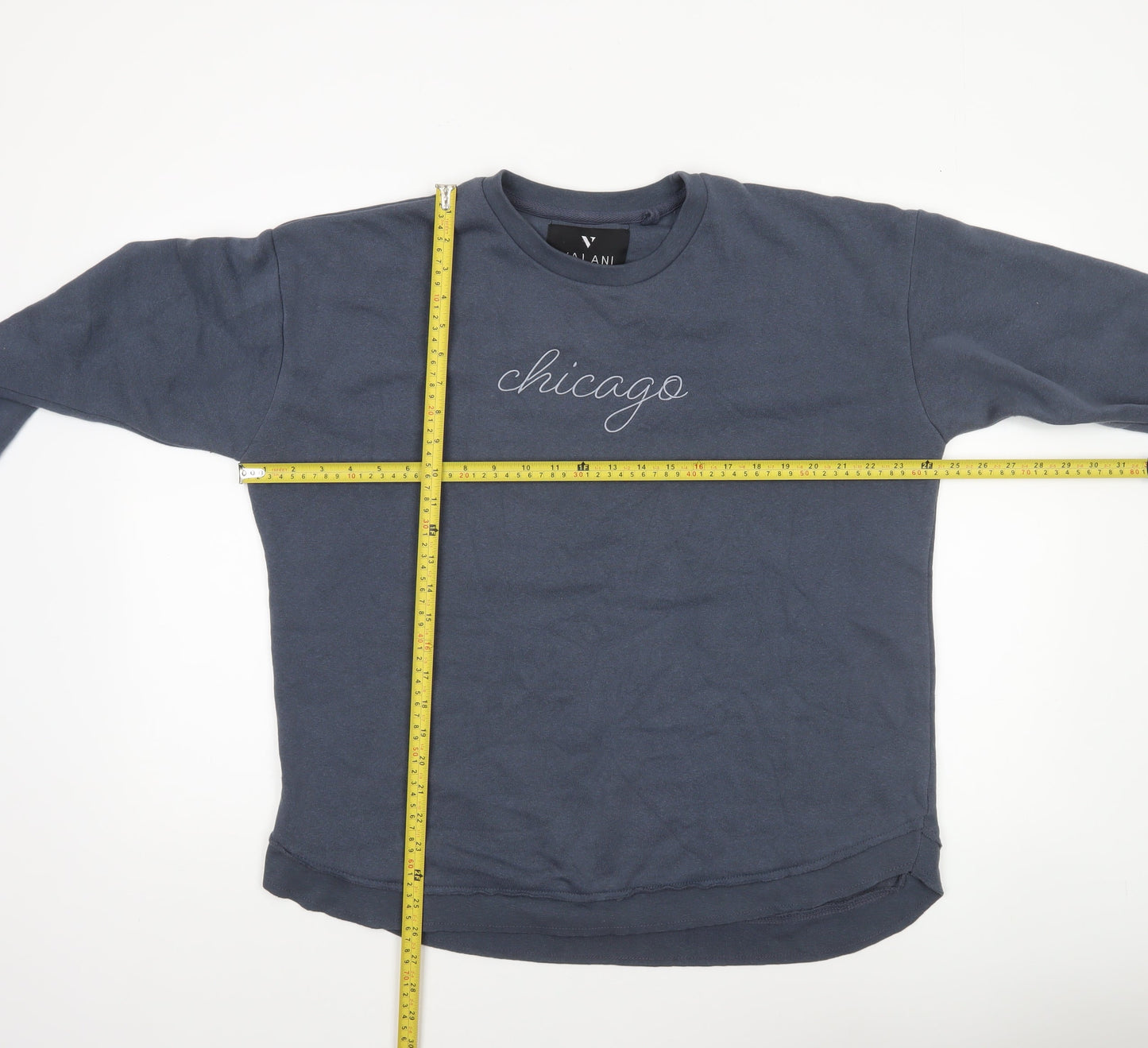 Valani Women's Blue 'Chicago' Pullover Sweatshirt Size S