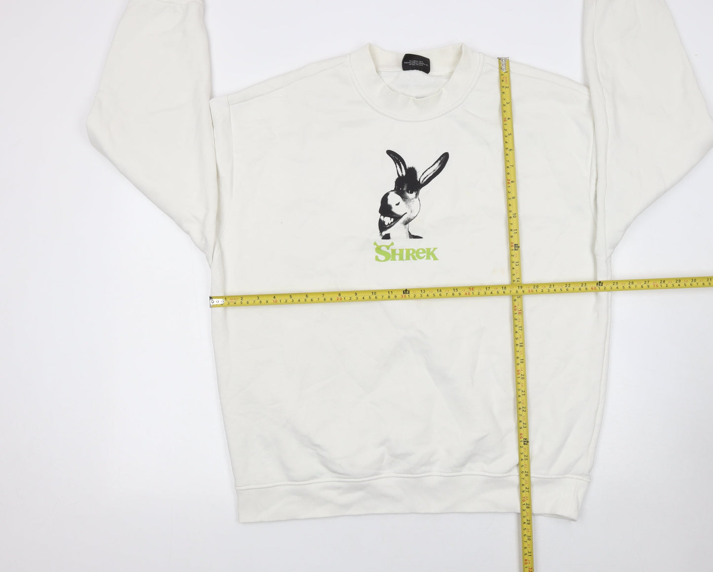 DreamWorks Shrek White Graphic Sweatshirt Women 2XL Donkey Print