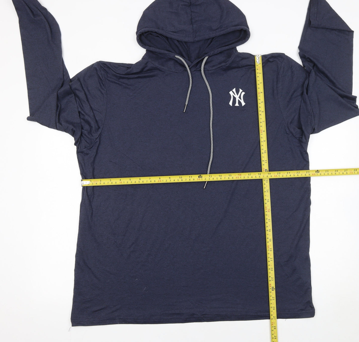 New York Yankees Women Navy Blue Pullover Hoodie Size XL