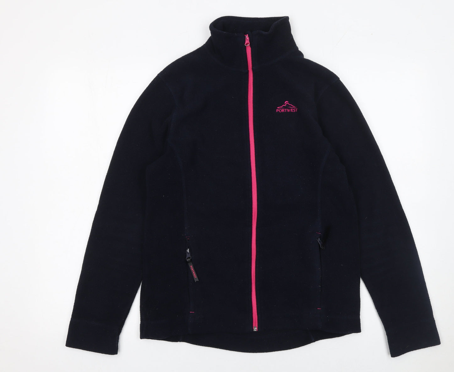 Portwest Womens Black Fleece Full Zip Jacket Size 12 Regular