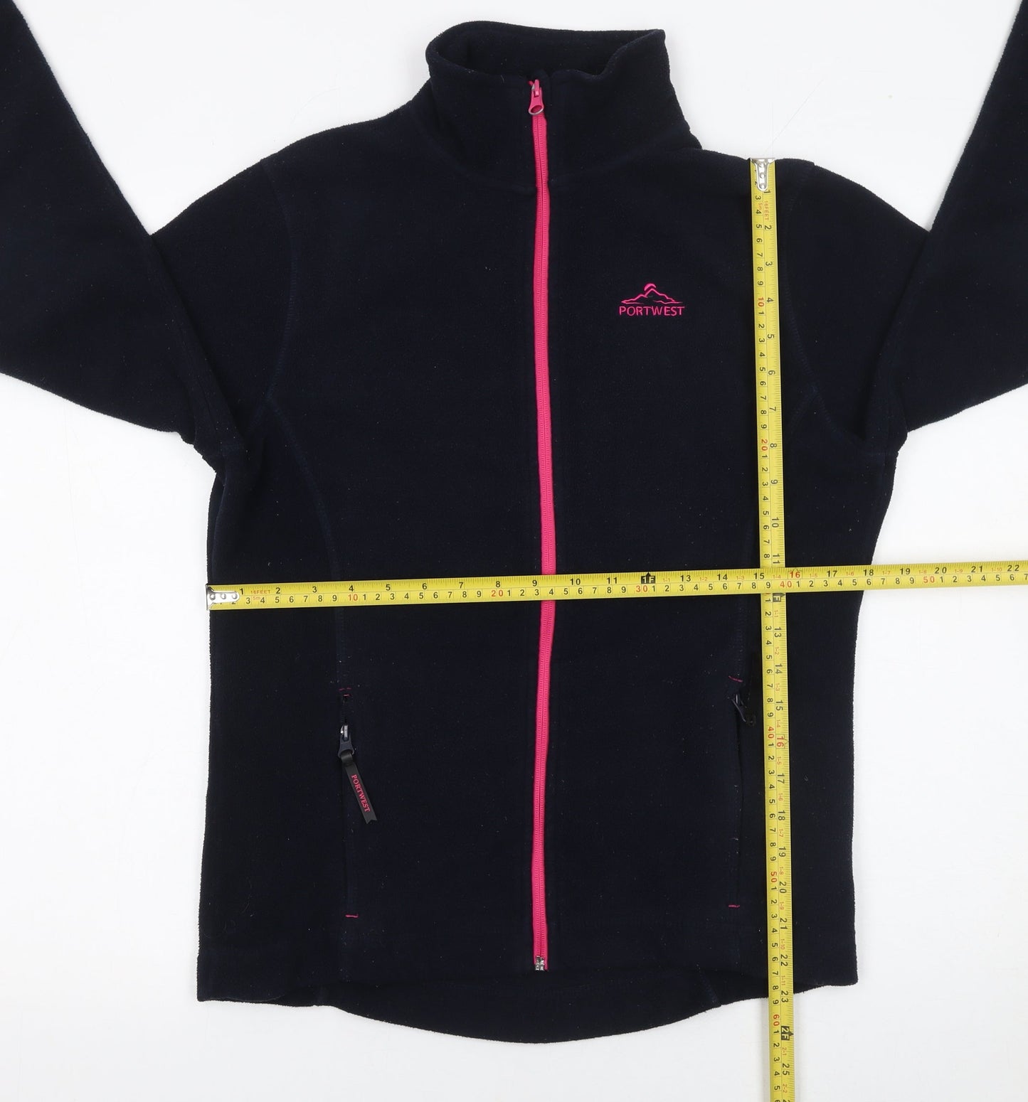 Portwest Womens Black Fleece Full Zip Jacket Size 12 Regular