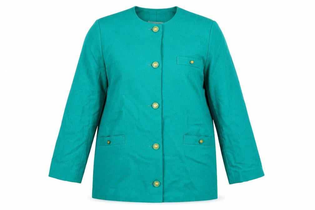 Avoca Women’s Green Wool Classic Irish Wool Jacket Size 18