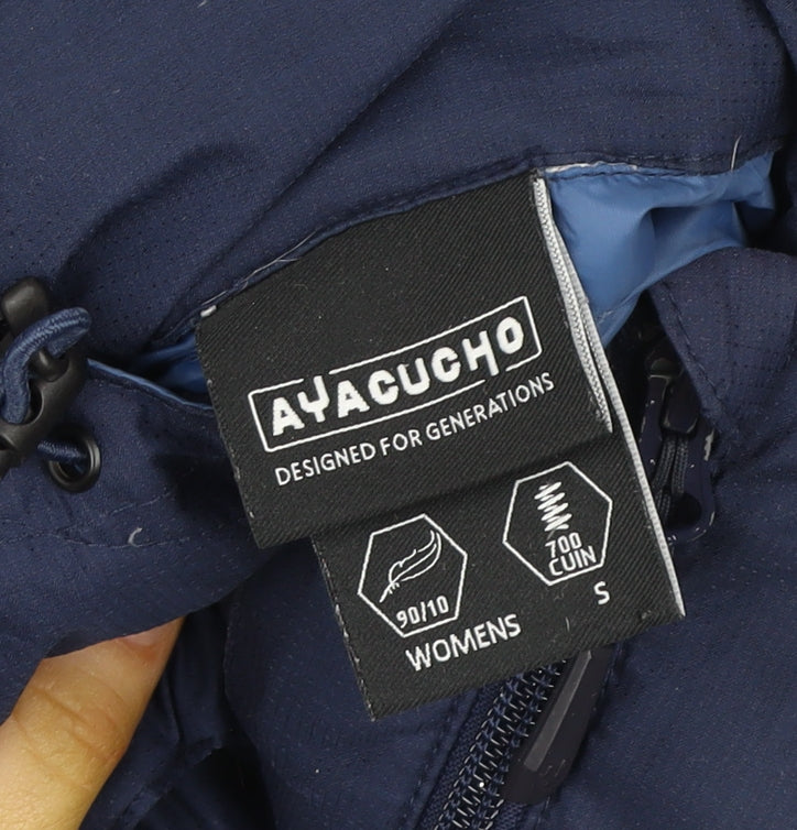 Ayacucho Unisex Blue S Puffer Jacket Lightweight Down Hooded Outdoor Coat