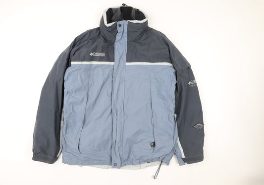 Columbia Men's Blue Interchange 3-in-1 Waterproof Jacket Size L