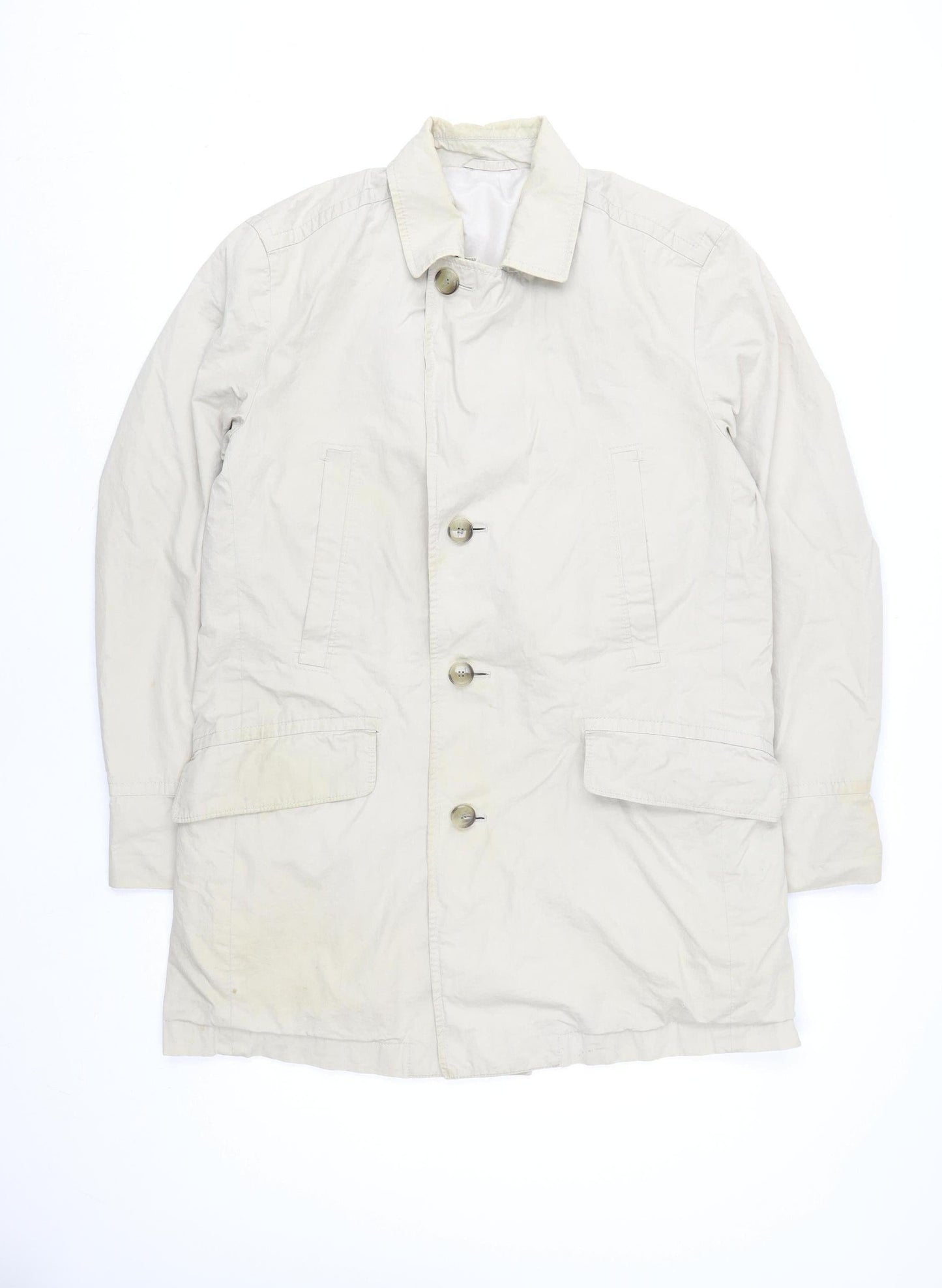 Womens UK Size S Regular HUGO BOSS Beige Cotton Jacket