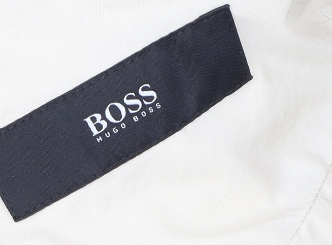 Womens UK Size S Regular HUGO BOSS Beige Cotton Jacket