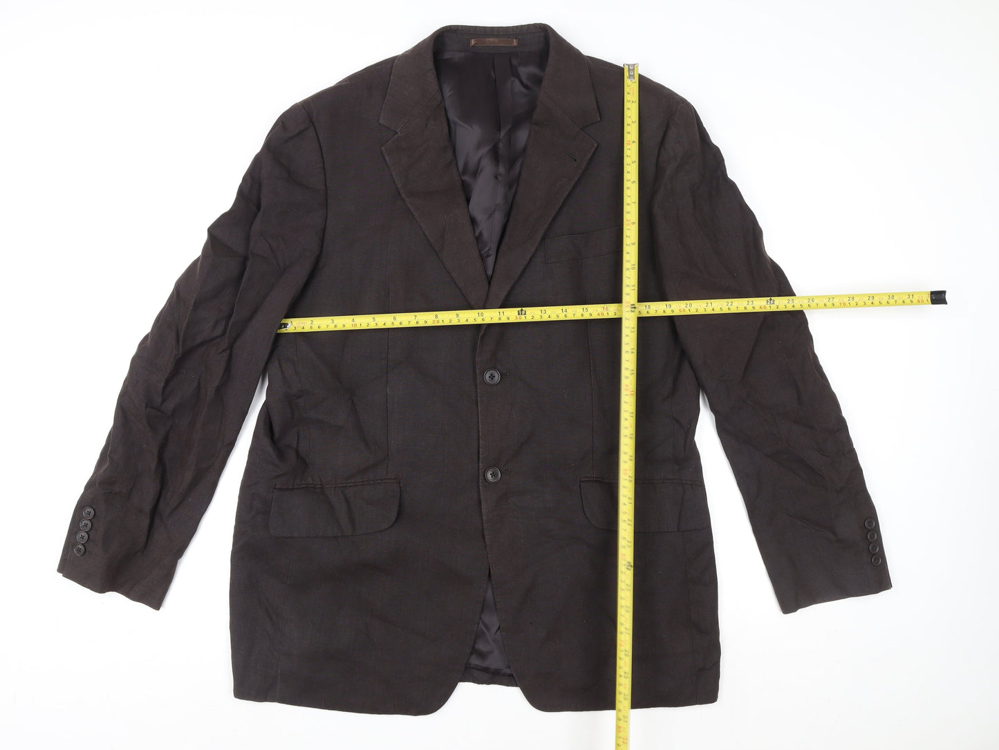 Next Men’s Brown Wool Blazer 42in Classic Fit Single-Breasted Jacket