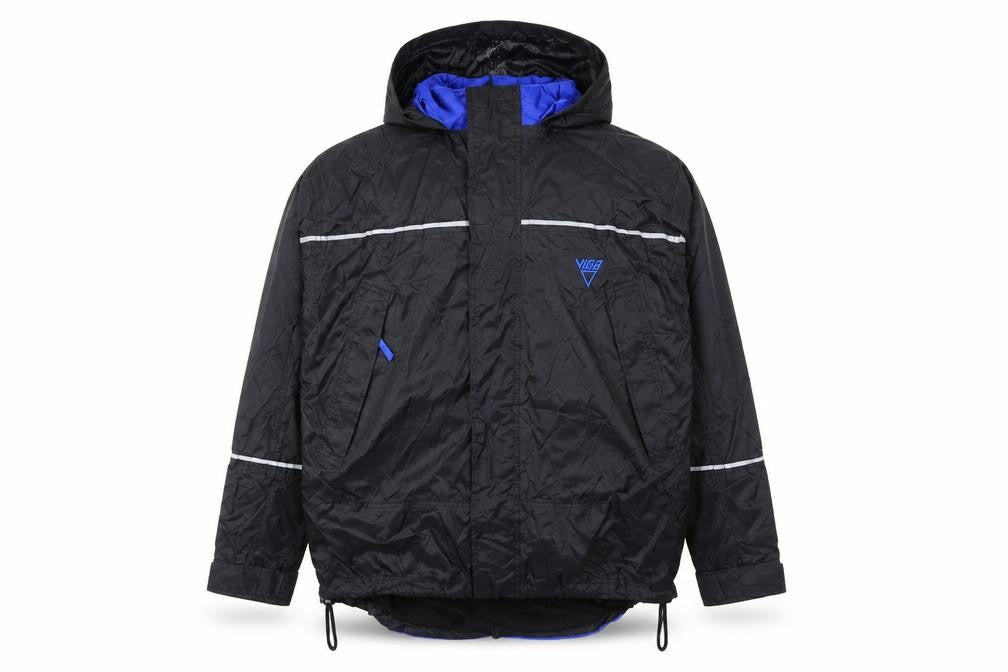 Viga Men's Black XS Hooded Reflective Windbreaker Jacket