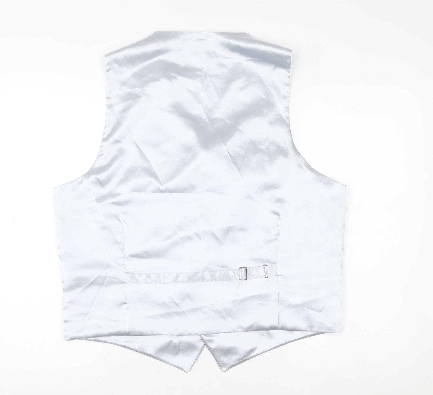 Moss 1851 Men's Silver Floral Waistcoat XL Formal Wedding