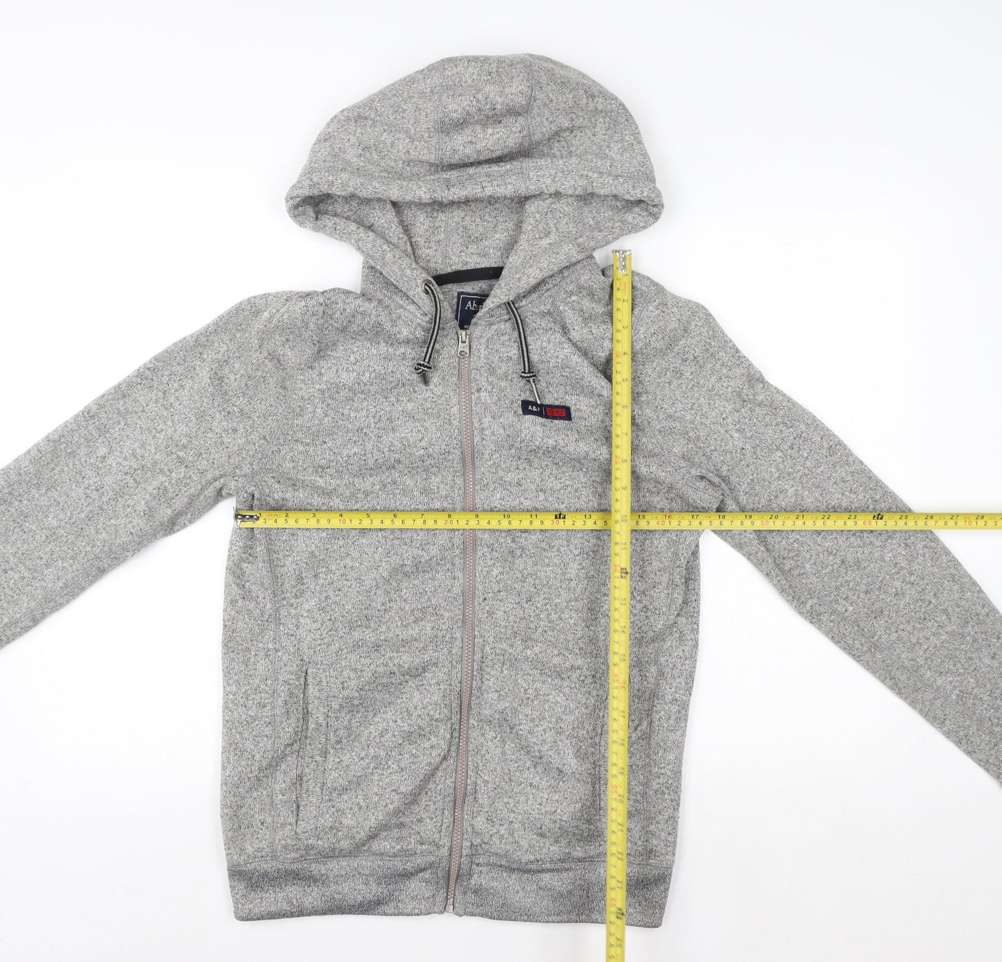 Mens UK M Regular Abercrombie & Fitch Grey Full Zip Hoodie