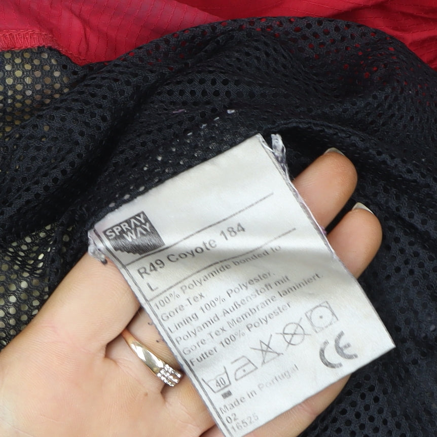 Sprayway Men's Red Waterproof Hooded Parka Jacket Size L