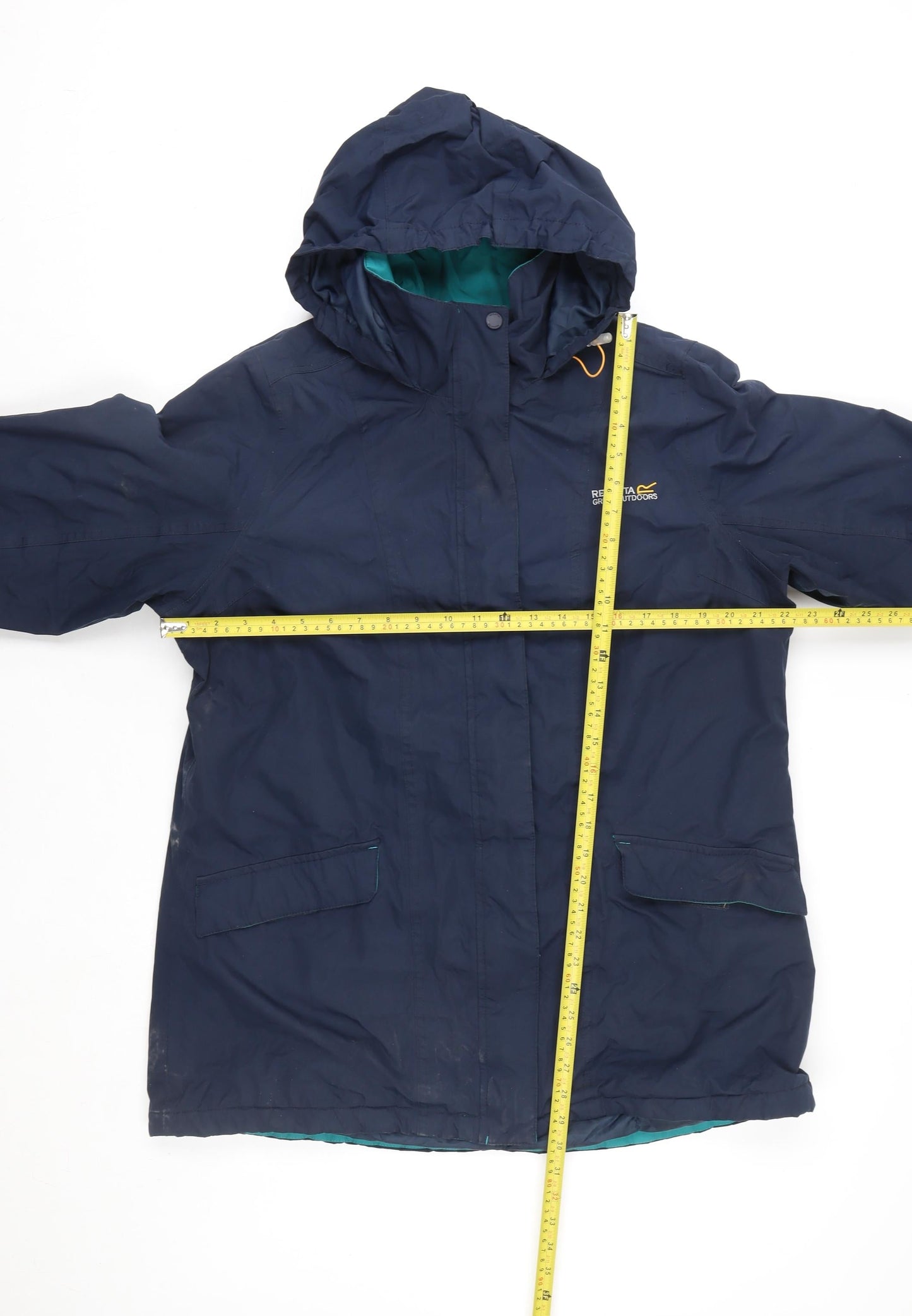 Regatta Mens Blue Hooded Waterproof Parka Jacket Size L
