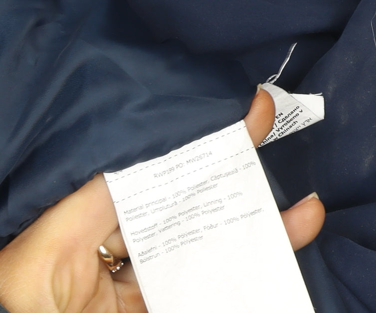 Regatta Mens Blue Hooded Waterproof Parka Jacket Size L