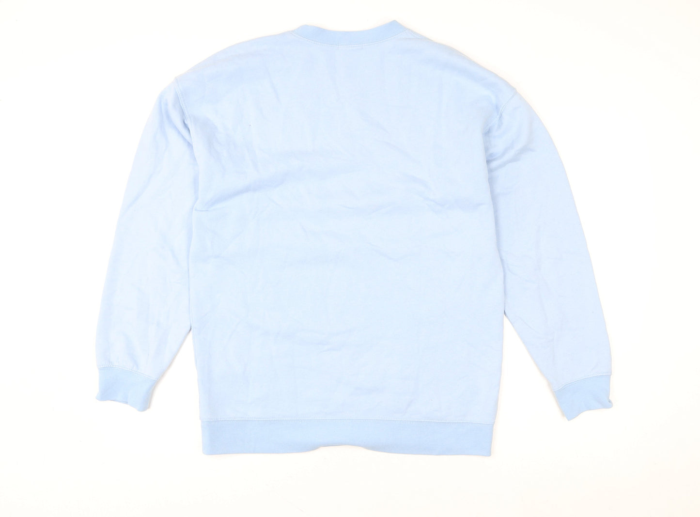 Boohoo Women’s Light Blue Crew Neck Pullover Sweatshirt Size S