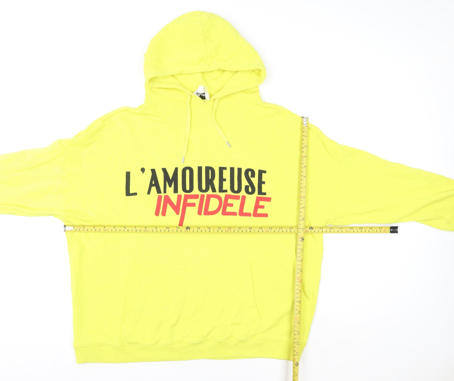Bel Air Women's Yellow Pullover Hoodie L'Amoureuse Infidele T1 Cotton