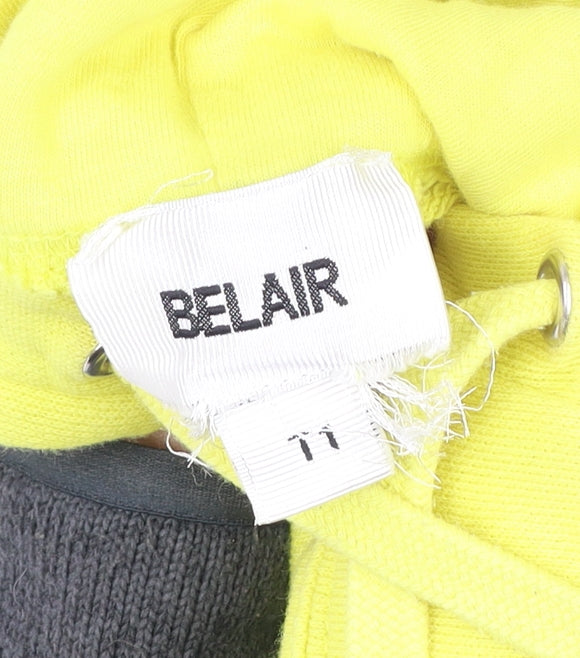 Bel Air Women's Yellow Pullover Hoodie L'Amoureuse Infidele T1 Cotton