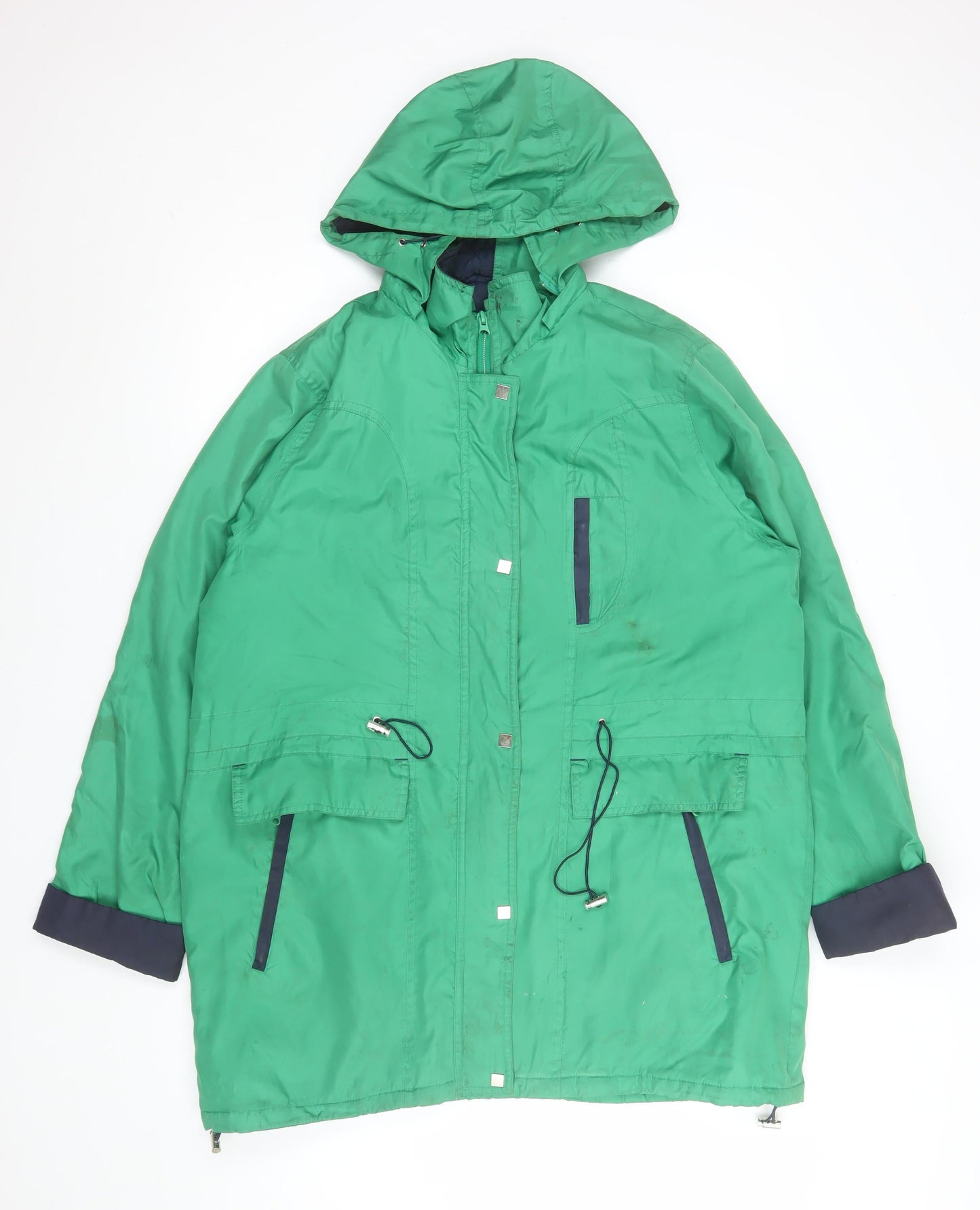 Being Casual Men's Green Hooded Parka Jacket Size 16