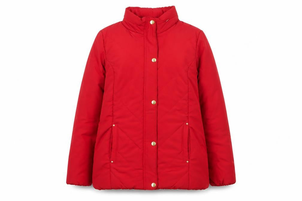 Isle Essentials Womens Red Size 14 Puffer Jacket Winter Coat