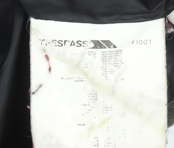 Trespass Mens Black 2XL Puffer Jacket Hooded Winter Coat