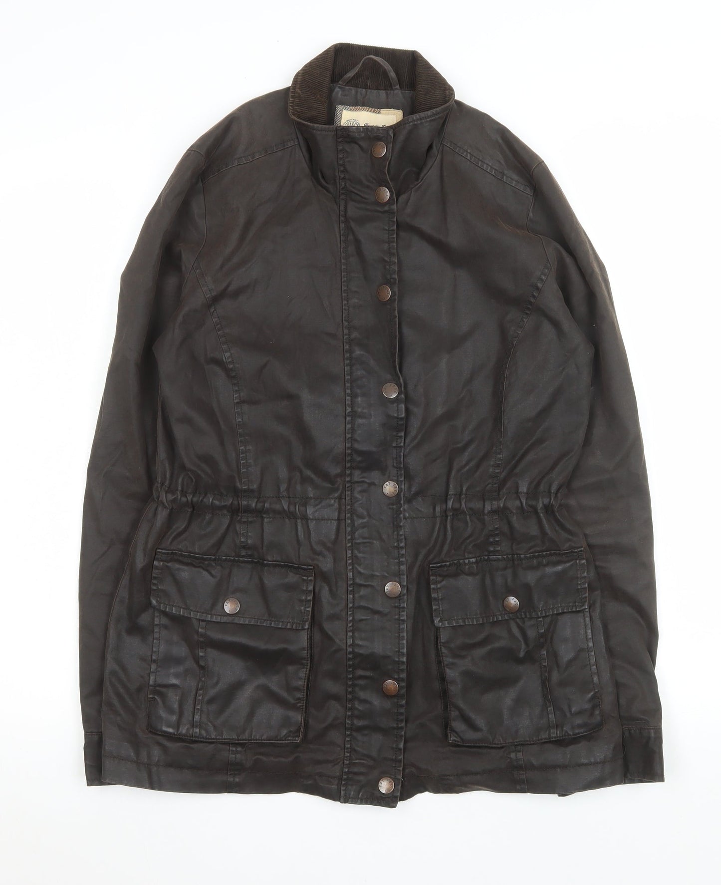 Womens UK Size 10 Regular Fat Face Brown Cotton Blend Blend Jacket