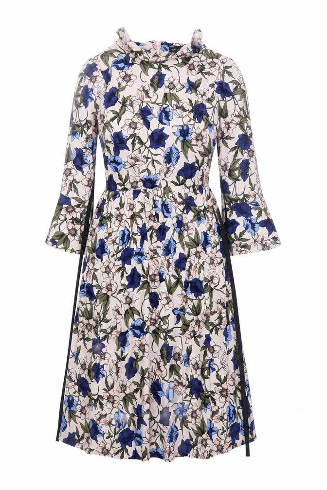 Topshop Women’s Multicoloured Floral Fit & Flare Dress Size 10