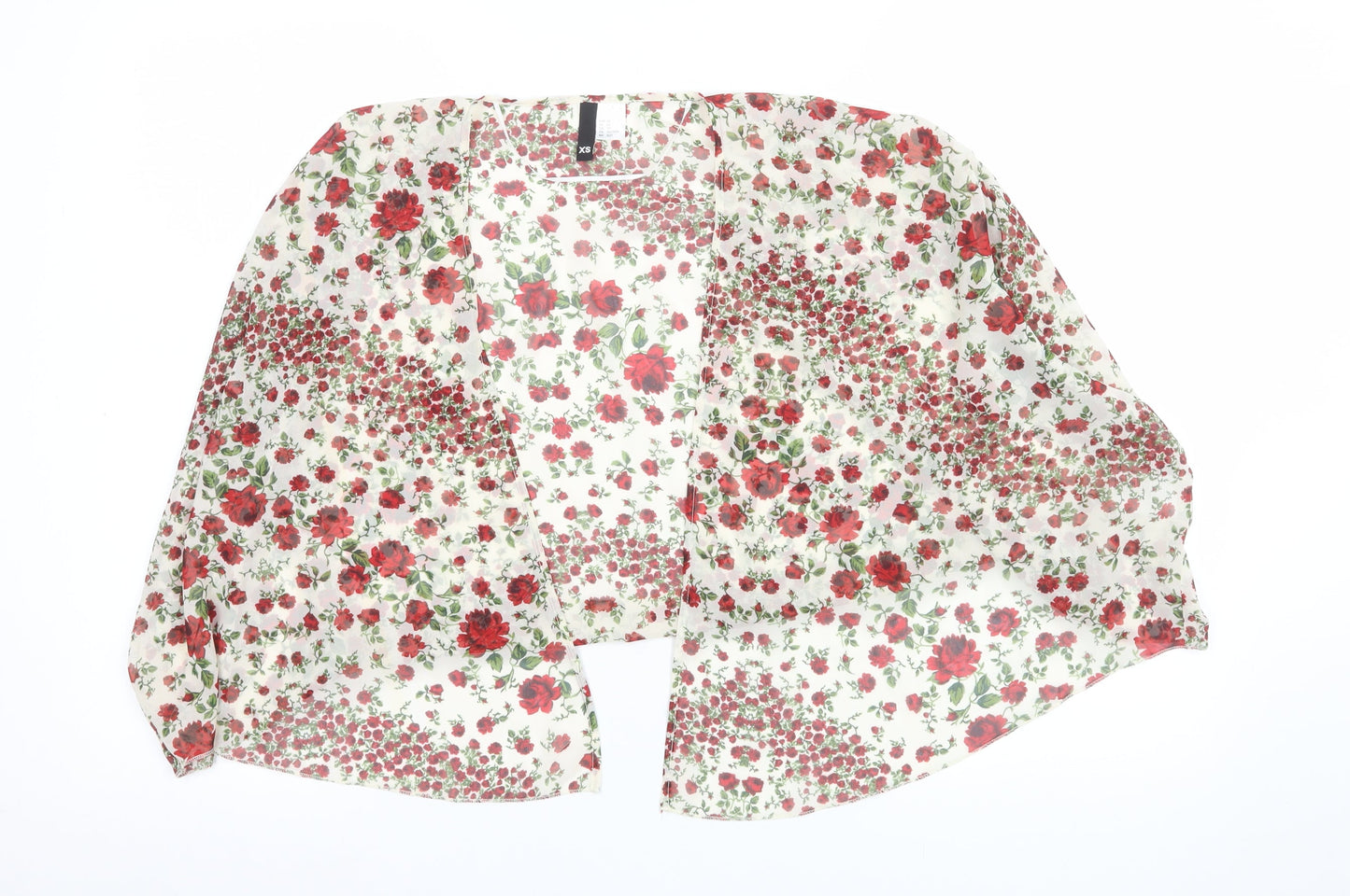H&M Women’s Multicoloured Floral Chiffon Kimono Jacket XS