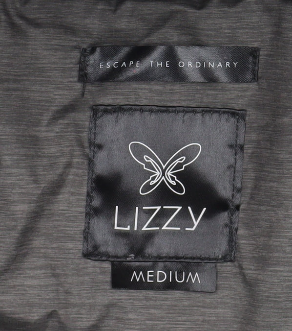 Lizzy Womens Grey Long Hooded Puffer Jacket Coat Size M