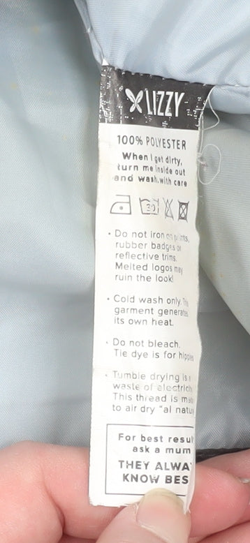 Lizzy Womens Grey Long Hooded Puffer Jacket Coat Size M