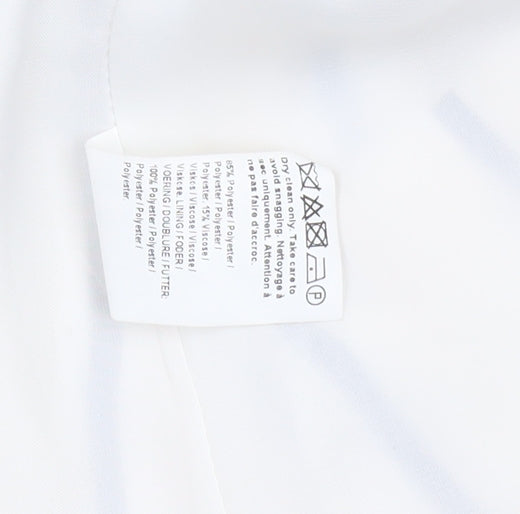 River Island Women’s Ivory Black Striped Long Blazer Jacket UK 8