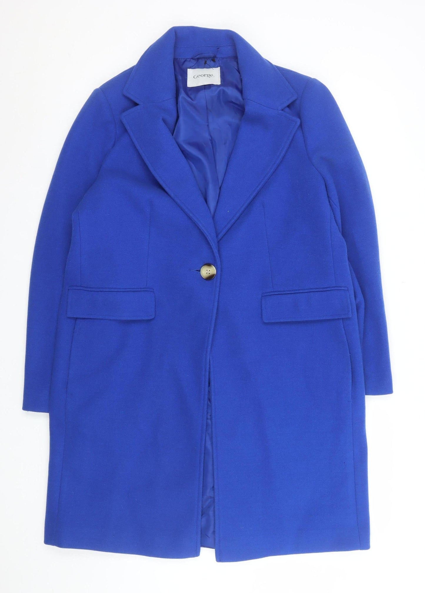 George Women’s Blue Polyester Mid-Length Blazer Size 14