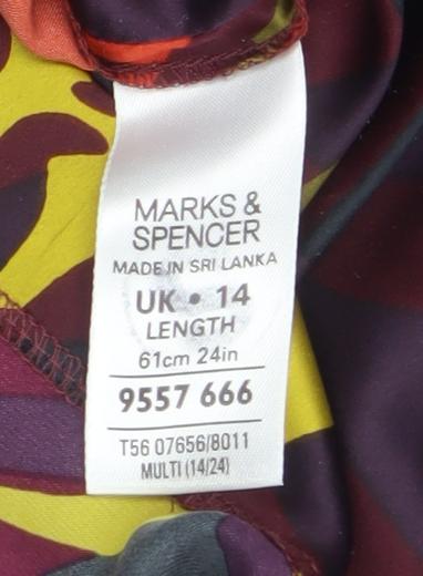 Marks and Spencer Women’s Multicoloured Floral Shift Dress Size 14