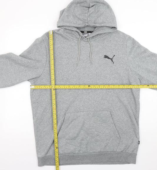 Mens UK L Regular PUMA Grey Pullover Hoodie