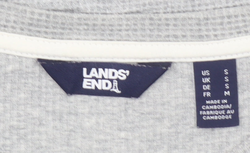 Mens UK S Regular Lands' End Grey Pullover Sweatshirt