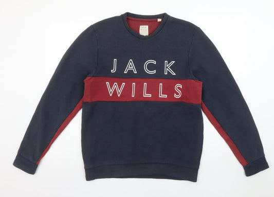 Mens UK M Regular Jack Wills Blue Pullover Sweatshirt
