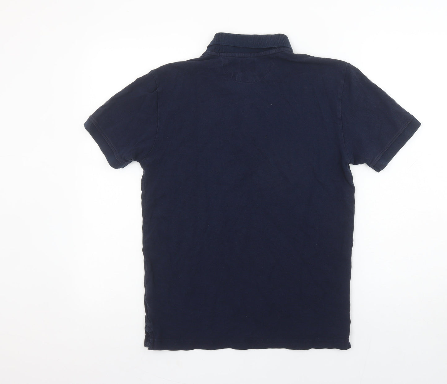 Zara Men’s Blue Slim Fit Pima Cotton Blend Polo Shirt Size S