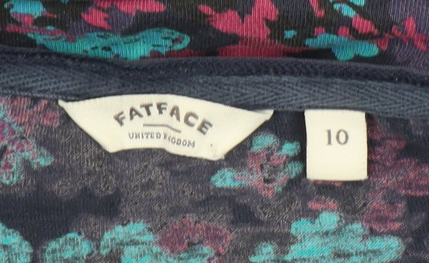 Womens UK Size 10 FatFace Multicoloured Viscose Blend Blouse