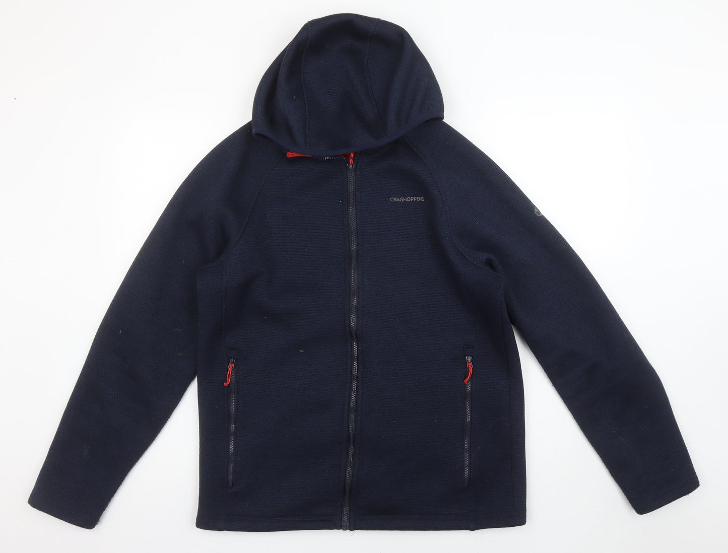 Craghoppers Men's Blue Fleece Hooded Jacket M Outdoor Full Zip