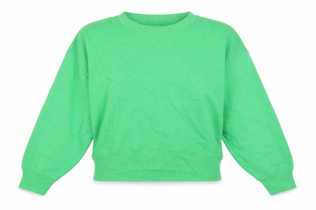 Uniqlo Women Green Crew Neck Pullover Sweatshirt Size S