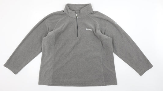 Regatta Women's Grey 1/2 Zip Fleece Pullover UK 20 Polyester Outdoor Sweatshirt