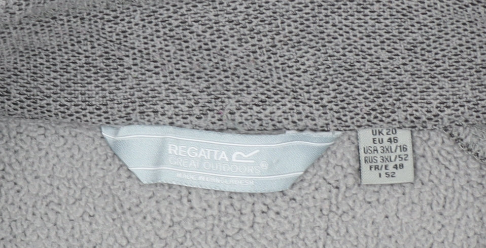 Regatta Women's Grey 1/2 Zip Fleece Pullover UK 20 Polyester Outdoor Sweatshirt